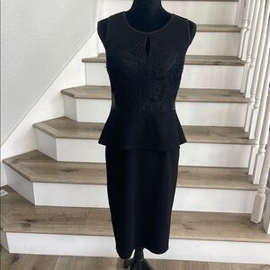 Thalia Sodi Black Midi peplum Dress